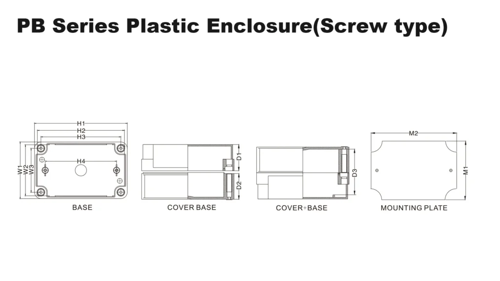 PB Series Plastic Enclosure (Screw type)